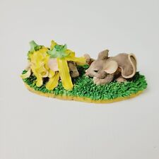 Charming Tails Hide and Seek Mice Figurine Rare 1993 Early Piece Retired 1994 picture