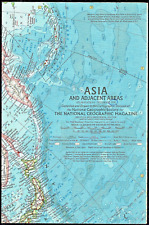 1959-12 December Original National Geographic Map ASIA & ADJACENT AREAS - B(501) picture