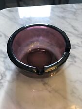 Vtg MCM Indiana Glass Amethyst Purple Glass Ashtray. 4 Inches picture