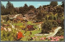 Vancouver BC Canada ~ Queen Elizabeth Park Quarry Gardens ~ 1960s postcard picture
