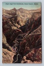Grand Canyon National Park, Bright Angel Trail, Vintage Souvenir Postcard picture