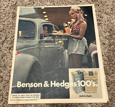 1973 Benson & Hedges 100's Cigarettes Volkswagen Bug Newspaper Print Ad picture