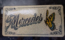 Mercedes Vanity Novelty License Plate Butterfly Sparkles Glitter Bling picture