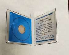 1971 Franklin Mint Apollo 14 Silver Mini-Coin Carried to the Moon Silver w/ COA picture