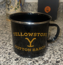 Yellowstone Dutton Ranch Enamel Campfire Mug, Metal, Tin, Speckled, Unused picture