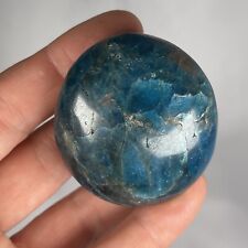Blue Apatite Crystal PalmStone Self Care Healing Worry Crystal picture