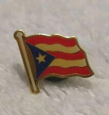 Vintage Lapel Pin ~ Puerto Rico Flag ~ Enamel Hat Pin ~ Pre-Owned  picture