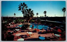 Safari Hotel Scottsdale Arizona Palms Swimming Pool Birds Eye View VNG Postcard picture