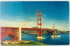 Vintage San Francisco California CA Golden Gate Bridge Boat  picture