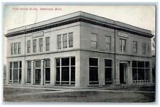 1909 Post Office Block Building Hartford Michigan MI Posted Antique Postcard picture