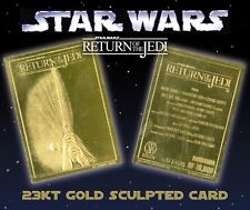 *STAR WARS Return of the Jedi * 23KT GOLD CARD* fully licenced * serial numbered picture