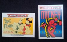 Disney World Tour Mickey In Russia & Ooh La La Can They Can-Can: 2 Card Lot - NM picture