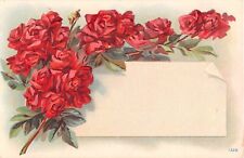 Beautiful Red Roses on Old Postcard - No. 1329 picture
