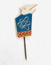 RARE Vtg USSR CCCP Atom Atomic Peace Dove Pin Nuclear Cold War Soviet Russia A21 picture