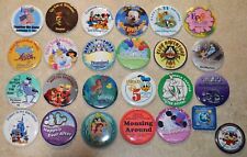 Disney Authentic Pin-back Buttons Assorted Lot of 25 No Duplicates PB5 picture