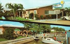 1963 Living Bedroom Sunaqua Motel Clearwater Beach Florida Multi View Postcard picture