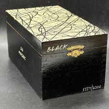 Vintage CAO Wooden Cigar Box Black Mosaic 20 Serial Numbered /6000 Honduras Gold picture