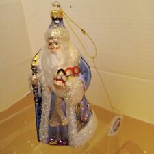 Vintage Kurt Adler Glass Russian Santa In Box/World Of Santas Collection picture
