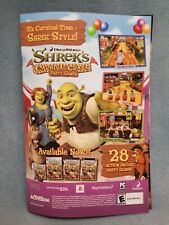 Shrek Carnival Craze Xbox PS2 Vintage Print Ad Poster Official Promo Art Rare picture