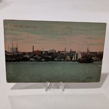 Postcard Me Portland Water Front 1914 101666 picture