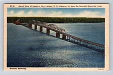 KY- Kentucky, Aerial Of Eggner's Ferry Bridge, Aerial, Antique, Vintage Postcard picture