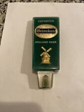 VINTAGE HEINEKEN IMPORTED ACRYLIC BEER TAP HANDLE HOLLAND 6 Inches picture