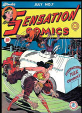 Sensation Comics #7 Wonder Woman 9x12 FRAMED Art Print, Vintage 1942 DC picture