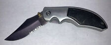 JAGUAR Clip Pocket Knife LIner Lock Combination Edge Folding Stainless Soft Grip picture