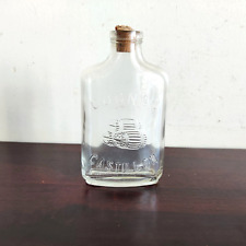 1940s Vintage Cognac Castillon Whisky Glass Bottle Cork France Collectible G972 picture