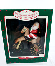 Vintage Hallmark Wonderful Santa cycle Ornament with 1988 Special Edition picture