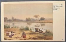 Mandalay Burma Myanmar~Afternoon Tea on The Canal~Antique Postcard picture