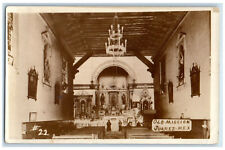 1926 Church Interior Old Mission Juarez Mexico Vintage RPPC Photo Postcard picture