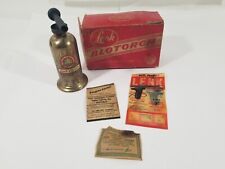Vtg 1930's Lenk No 105 Hi-Heat Alcohol Blotorch Brass Original Box Instructions picture