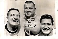 LG54 1965 UPI Wire Photo CLEVELAND BROWNS MISSING TEETH D. SCHAFRATH B. FRANKLIN picture