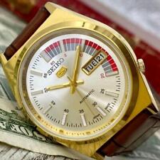 Seiko Five Presence 5 Men'S Watch Silver Gold Automatic Vintage Collectable Anal picture