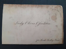 c1850/60s Calling Card Lady Olivia Ossulston to Mrs Johnson Montagu picture