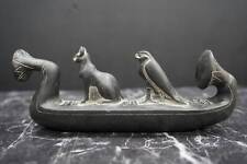 Replica River boat with Egyptian Horus, God of the Sky and Goddess Bastet picture