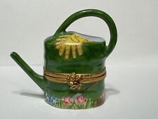 Vintage Limoges France Artoria Peint Main Watering Can Trinket Box picture