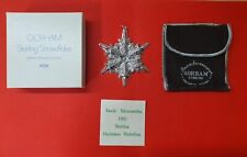 1972 GORHAM STERLING SILVER 925 CHRISTMAS SNOWFLAKE ORNAMENT W/ BOX & POUCH picture