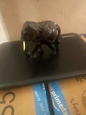 Beautiful Detailed Hard Resin Vintage Black Carved Elephant Statuette Ornate Ind picture