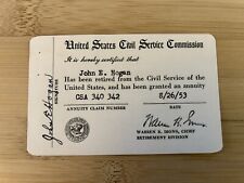 United States Civil Service Commission 1953 Card Washington DC Civil Service picture