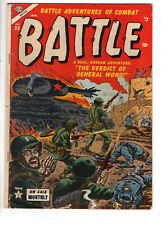 BATTLE #25 (1954) - GRADE 4.5 - GOLDEN AGE WAR COMIC - ATLAS - BILL WALTON picture