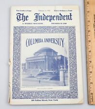 Vintage February 3, 1910 Columbia University The Independent Weekly Magazine picture
