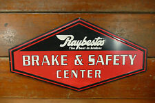 Vintage RAYBESTOS Brakes & Safety Center Embossed Advertising Gas Station Sign picture