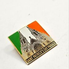 2012 Saint Patrick's Day Parade Lapel Pin St. Patrick Cathedral Gold Tone VTG picture