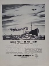 1942 Gardner-Richardson Co. Fortune WW2 Print Ad Q2 Merchant Marine Ships Planes picture
