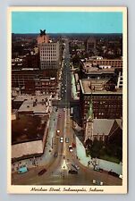 Indianapolis IN-Indiana, View Northward Meridian Street, Vintage Postcard picture