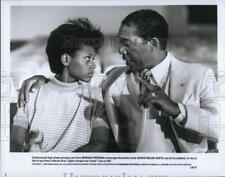 1989 Press Photo Actor Morgan Freeman, Karen Malina White in 