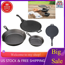Ozark Trail 4-Piece Cast Iron Skillet Set with Handles and Griddle, Pre-Seasoned picture
