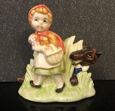 Quon Quon  Once Upon A Time LITTLE RED RIDING HOOD & Wolf Figurine 1982 picture